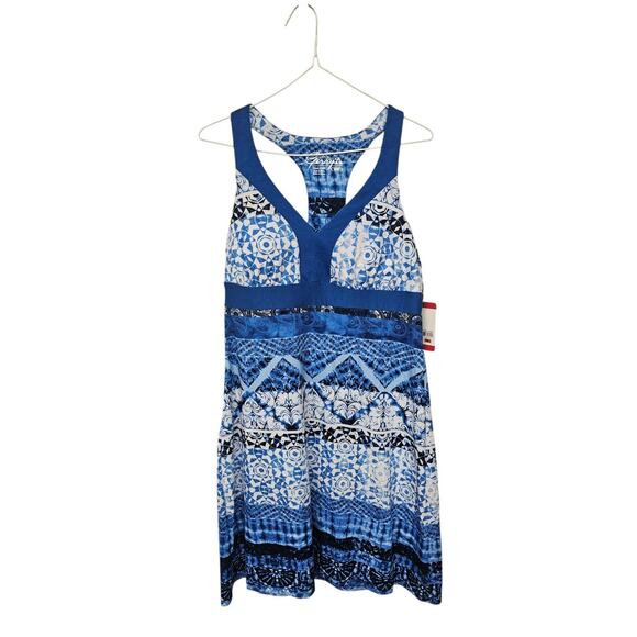 Gerry Dresses & Skirts - Gerry Women's RacerbackTravel Dress Sz Medium Sleeveless NWT Blue Striped Bra